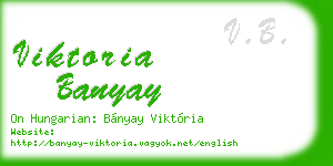 viktoria banyay business card